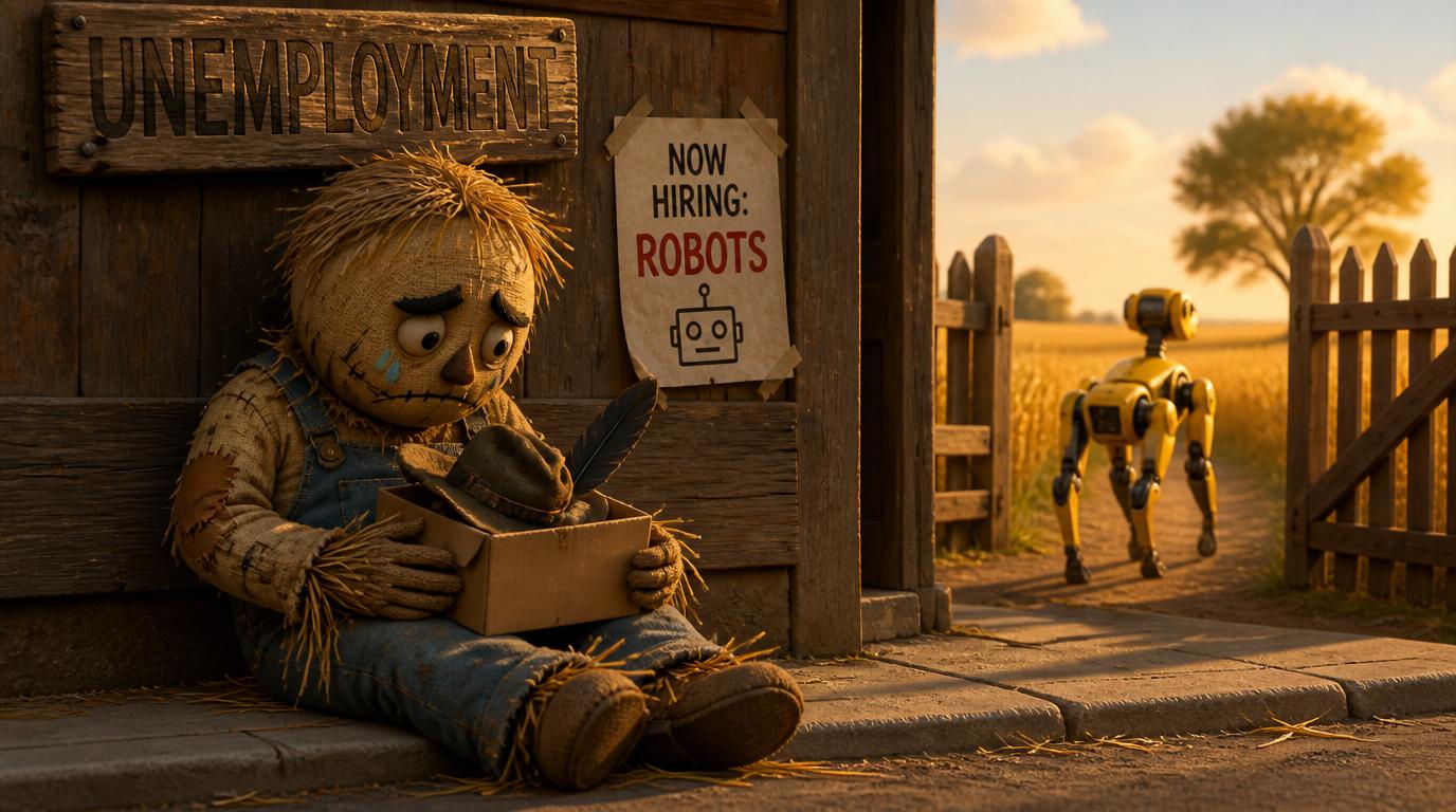 Robot dogs are now patrolling precious crops as the global food crisis gets worse