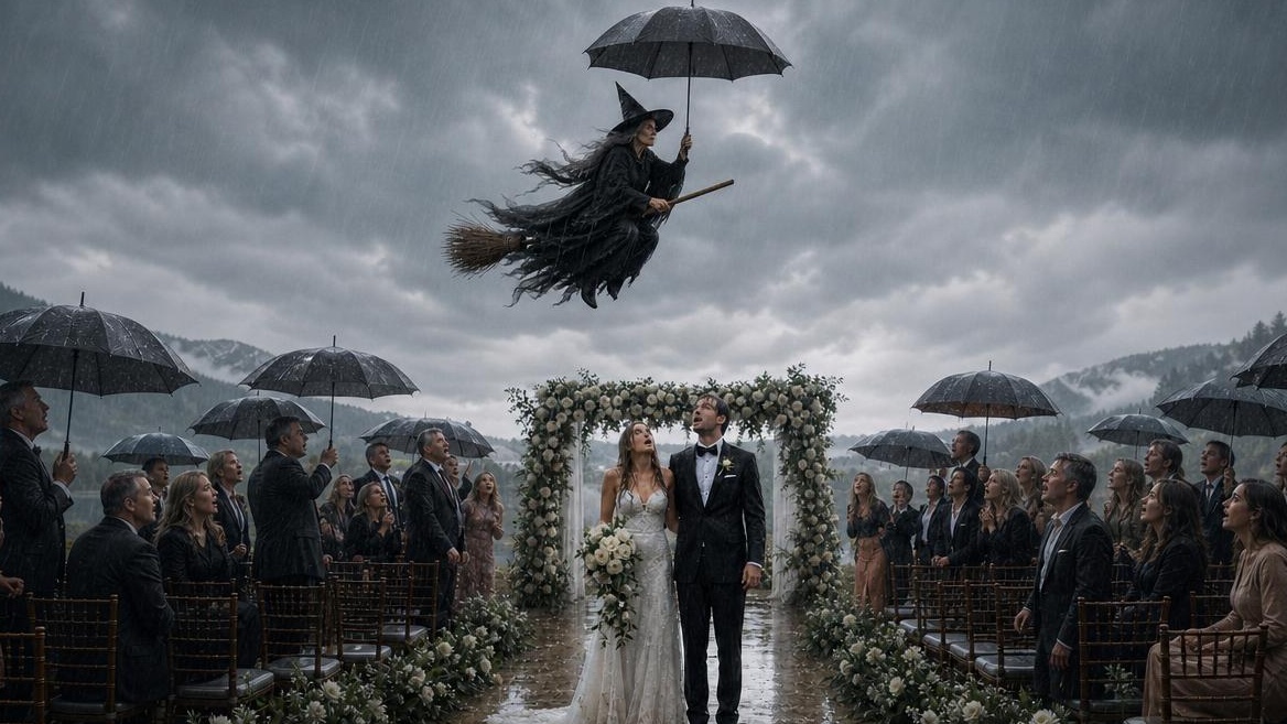 Desperate brides are paying Etsy witches to cast a spell to protect their $100,000 wedding from bad weather.