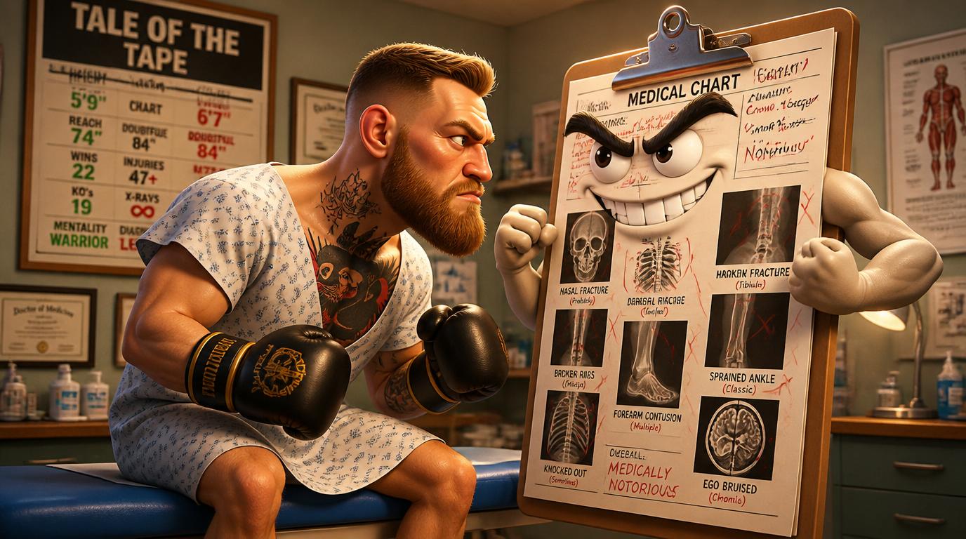 Dana White says Conor McGregor is facing surgery and a long recovery after his knee injury, and may have to decide if he even wants to fight again